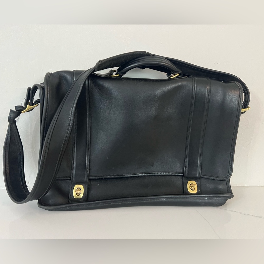 Vintage Coach ESSEX Briefcase/Laptop Bag w/Double Turn Locks